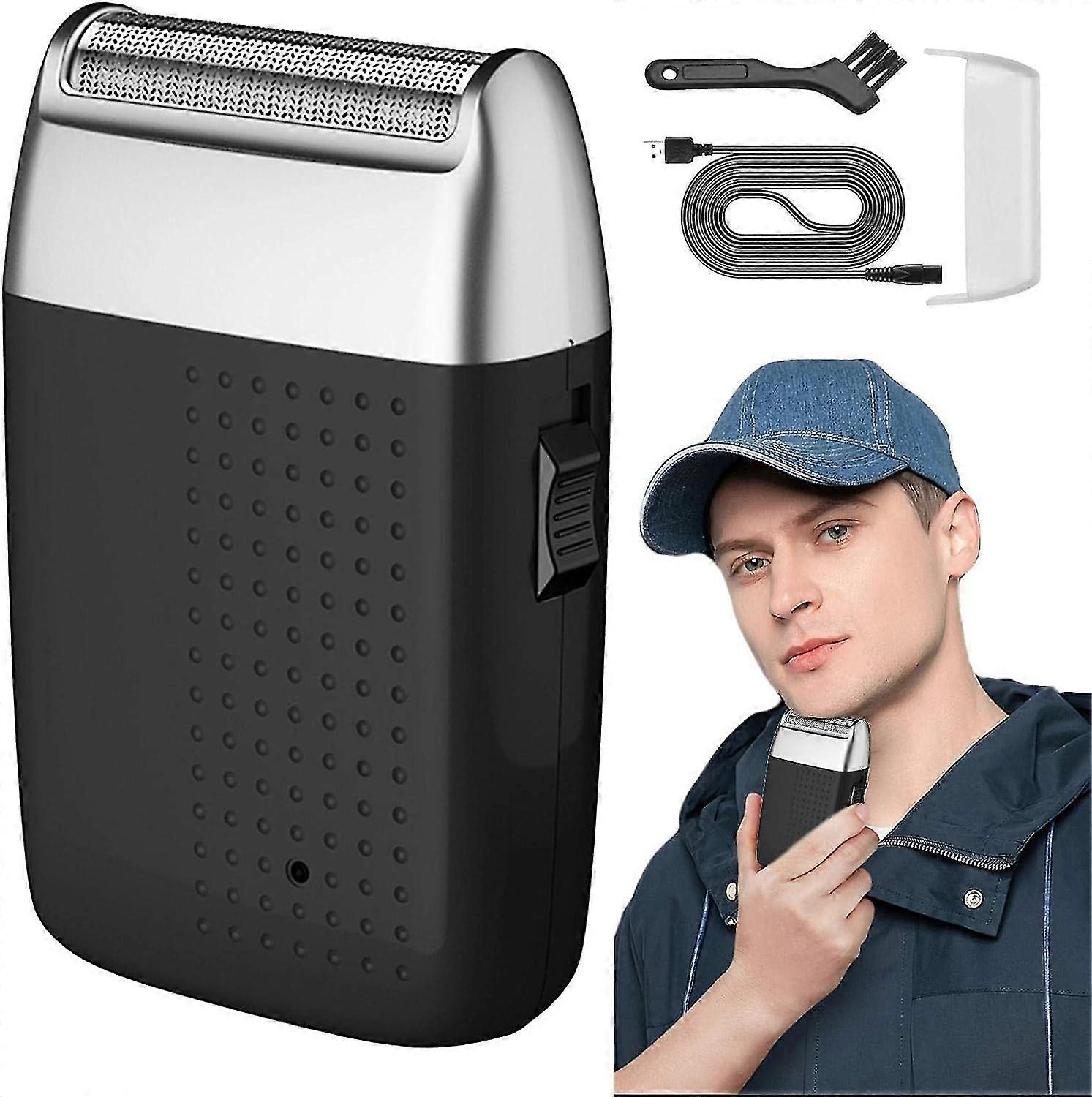 Rechargeable Beard,Lightweight Shaver Comfortable Beard Grooming Tool with USB Port for Home Travel Offices Schools Outings