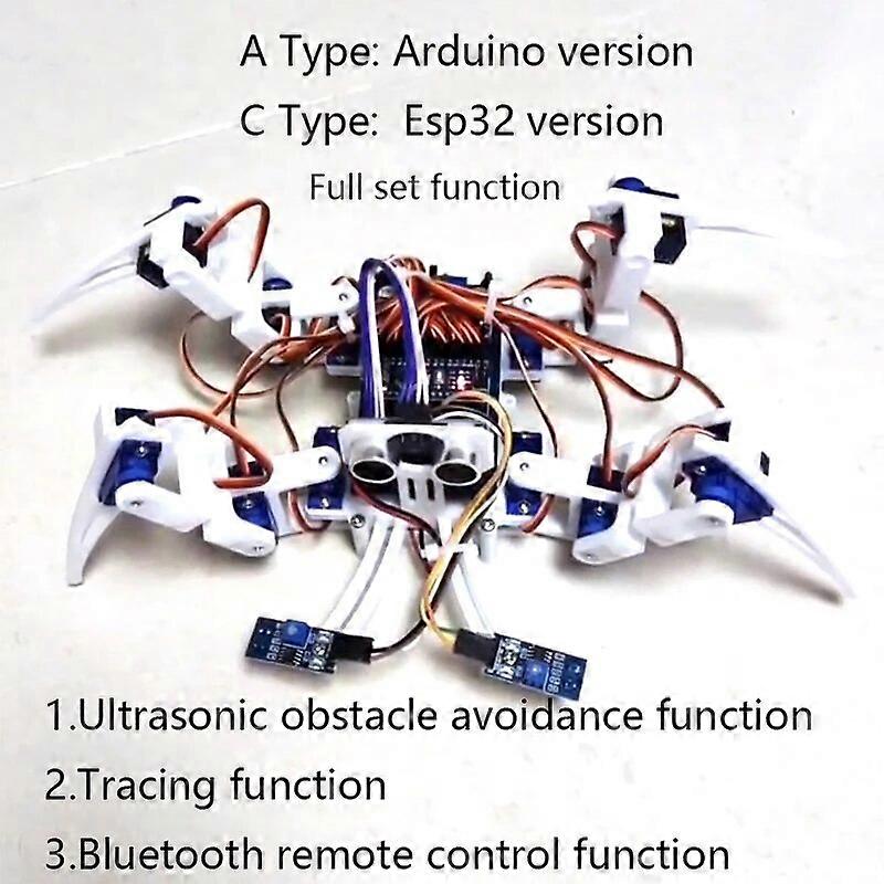 4 Dof Electric Spider Robot Kit DIY Educational Intelligence Development Assembles Kids Children Action Kits ESP32 Arduino Robot