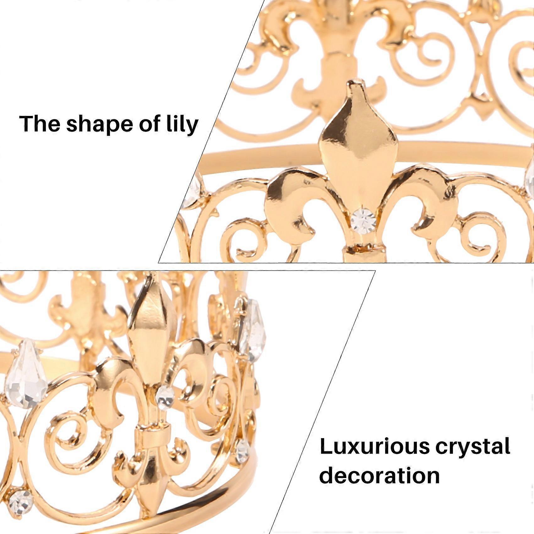 Yanstar Gold King Crowns For Men, Metal Royal Prince Crown And Tiaras For Birthday Prom Party Hats Costume