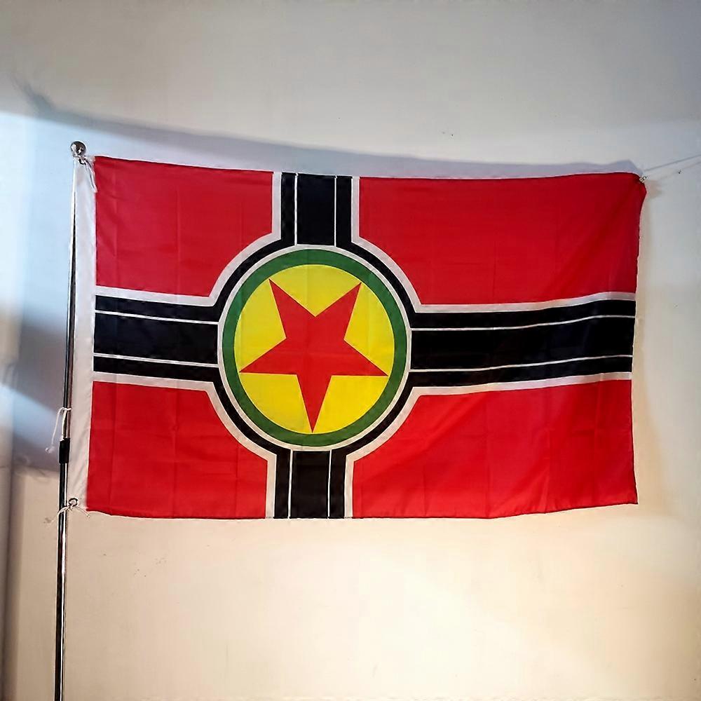 Red Star Flag Cross Flag For Decor 90x150cm Polyester Banner