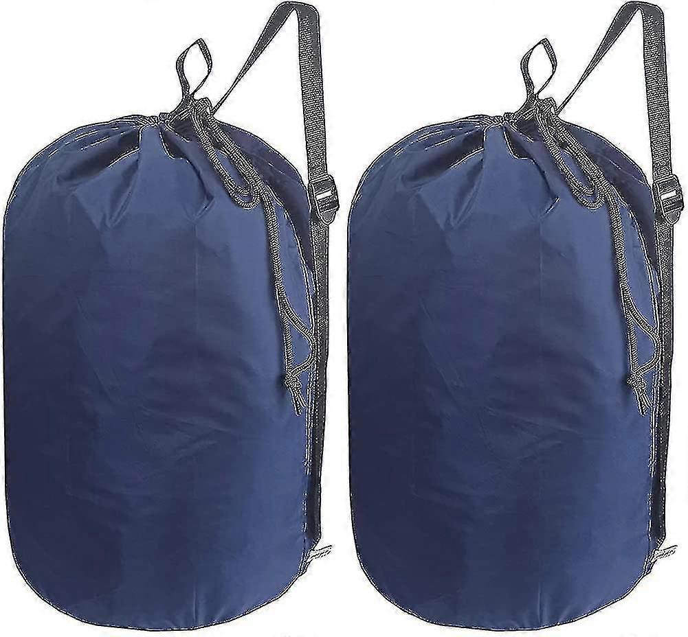 2 Pack Washable Laundry Bag With Strap, Laundry Backpack With Drawstring