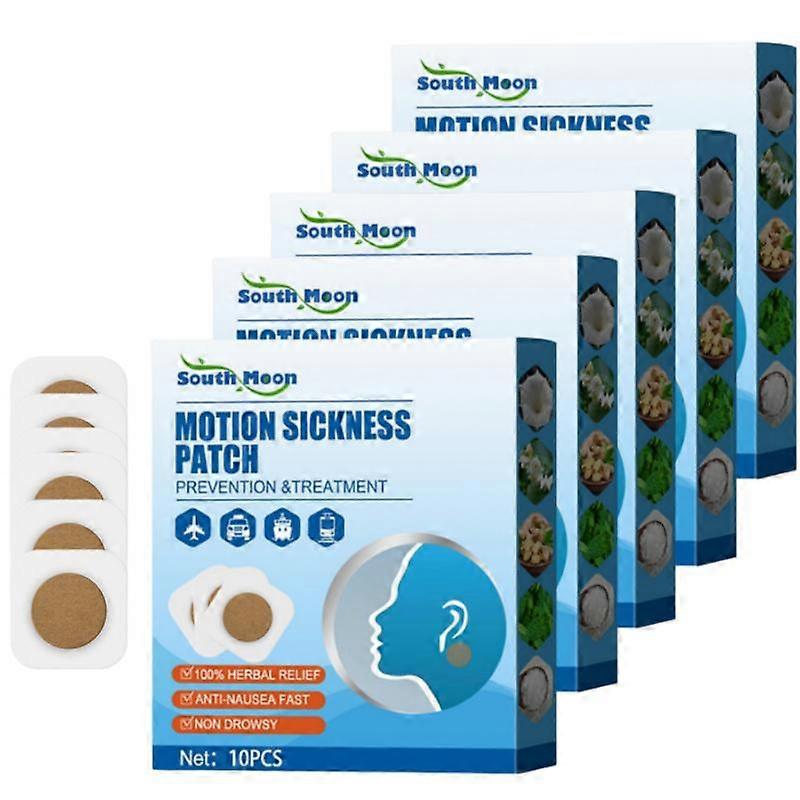 5x耳鳴り、船酔い、頭痛、吐き気、大人と子供のための耳の後ろのパッチ10個/箱