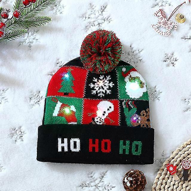Noel Şapkalar Flaş Işık Kadar Örme Şapka Yetişkin Çocuk Noel Baba Şapka Led Işık Ile Yeni Yıl Partisi Noel Partisi Hediyeleri