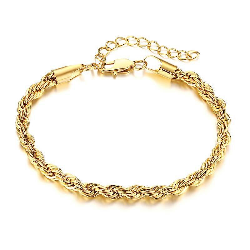 Plated Braided Rope Anklet for Women