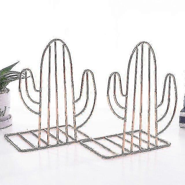 Nordic Style Bookends With Cactus-shaped Stand