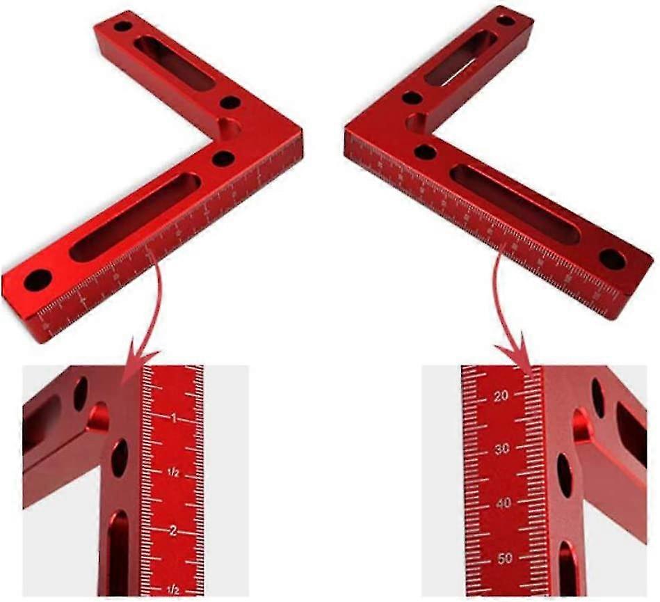 Aluminum Alloy 90 Degree Positioning Brackets, 12 X 12 Cm Clamping Square, Right Angle Clamps, Carpentry Tool For Clamping Boxes, Frames And Shelving