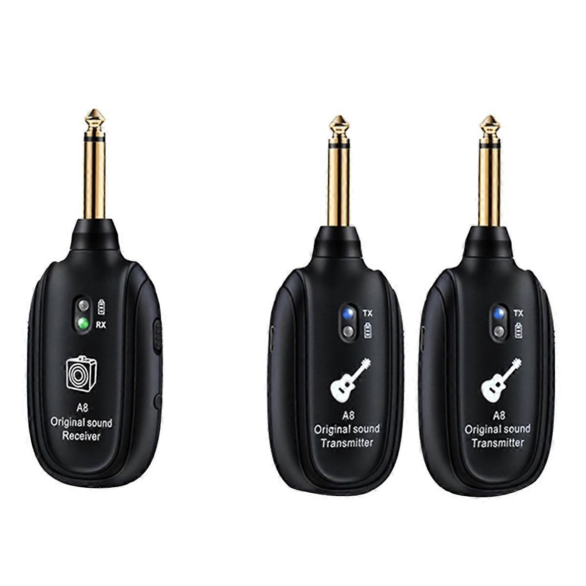 Wireless Guitar System UHF Audio Wireless Transmitter Receiver for Acoustic Guitar Bass Violin Keyb