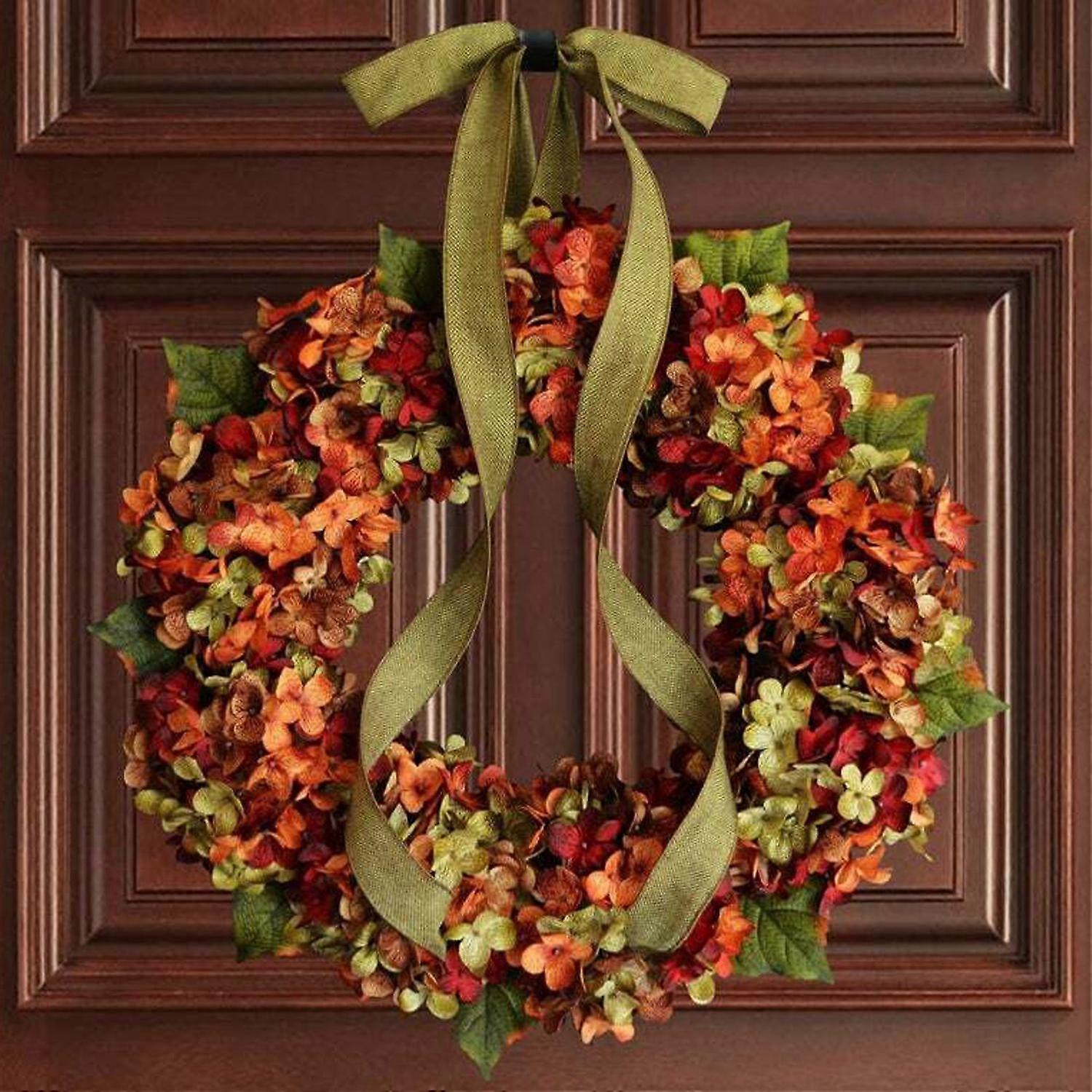 Hydrangea Wreath Door Hanging, Size: 40cm 40cm