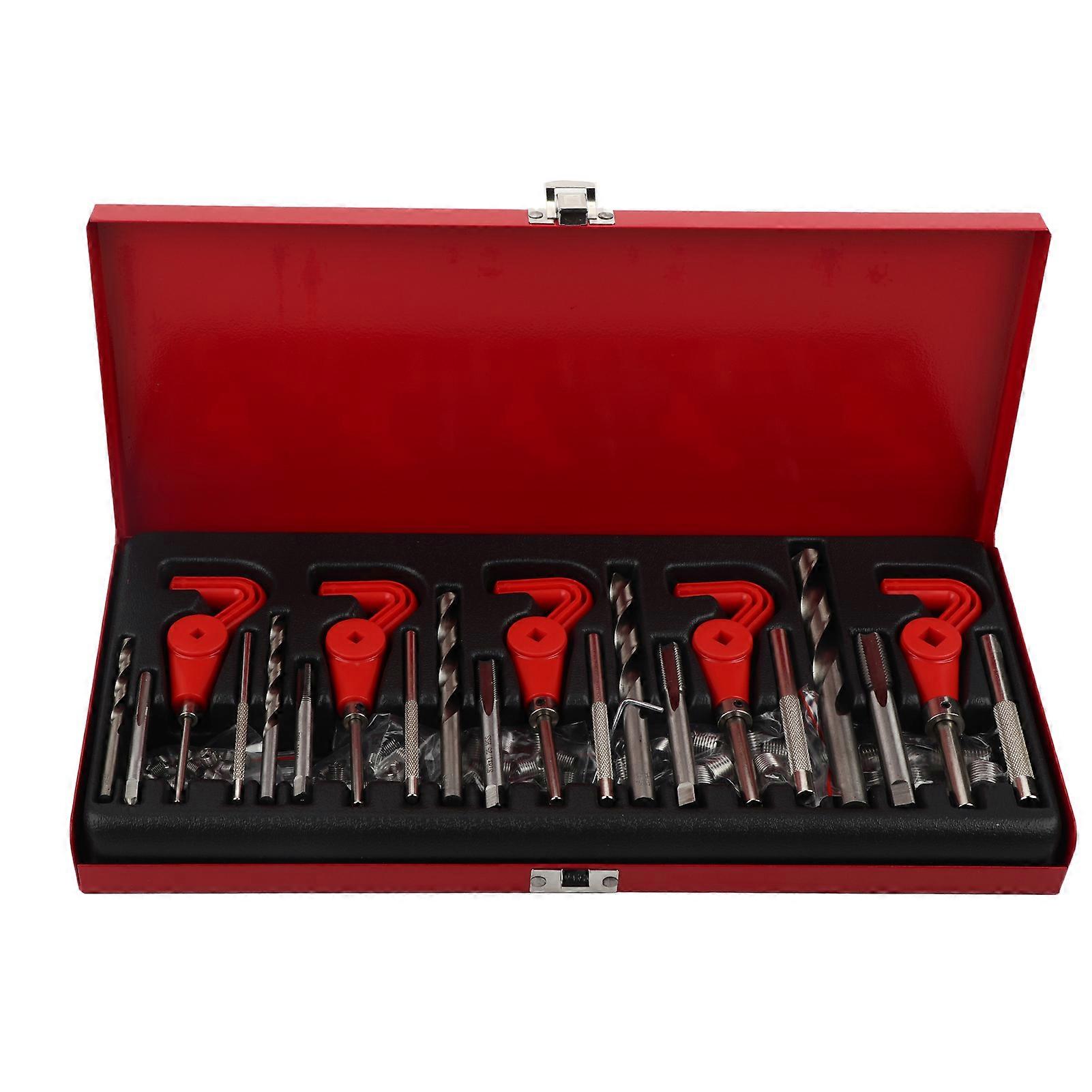 131pcs Metrisches beschädigtes Gewinde Rethread Reparatursatz M5 M6 M8 M10 M12 für Auto Automobil