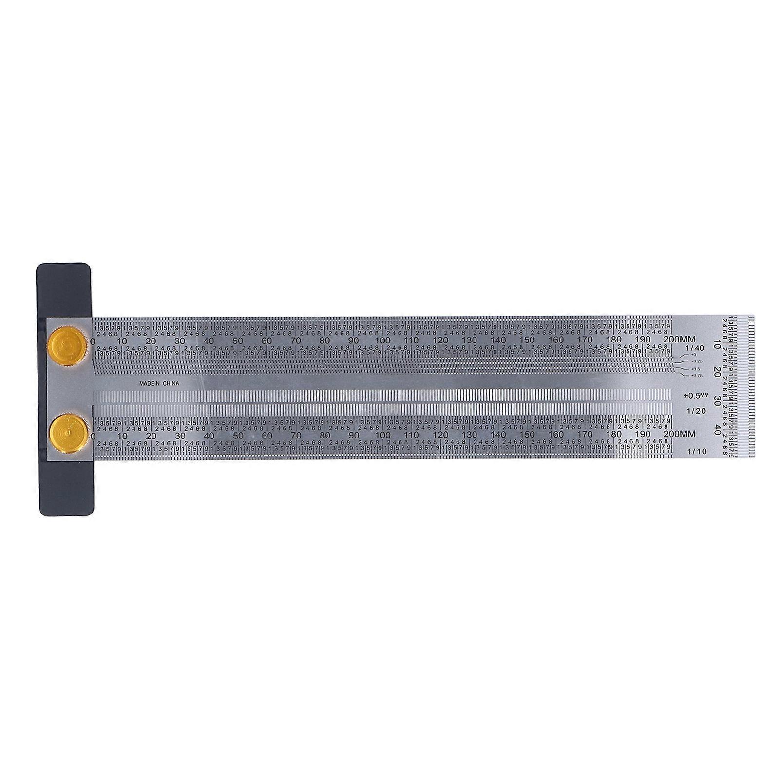 Χάρακας Scriber ανοξείδωτο 200mm υψηλής ακρίβειας απλός χάρακας γραμμών γωνίας ορθής γωνίας λειτουργίας για την ξυλουργική