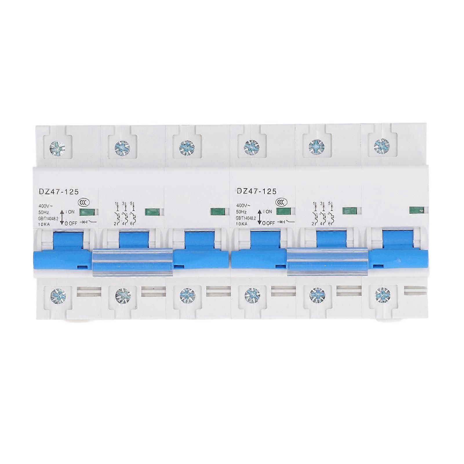 Circuit Breaker Leakage Protection Interlock Conversion Manual Power Switch AC Circuit Breaker 400V 6P 10KA 125A