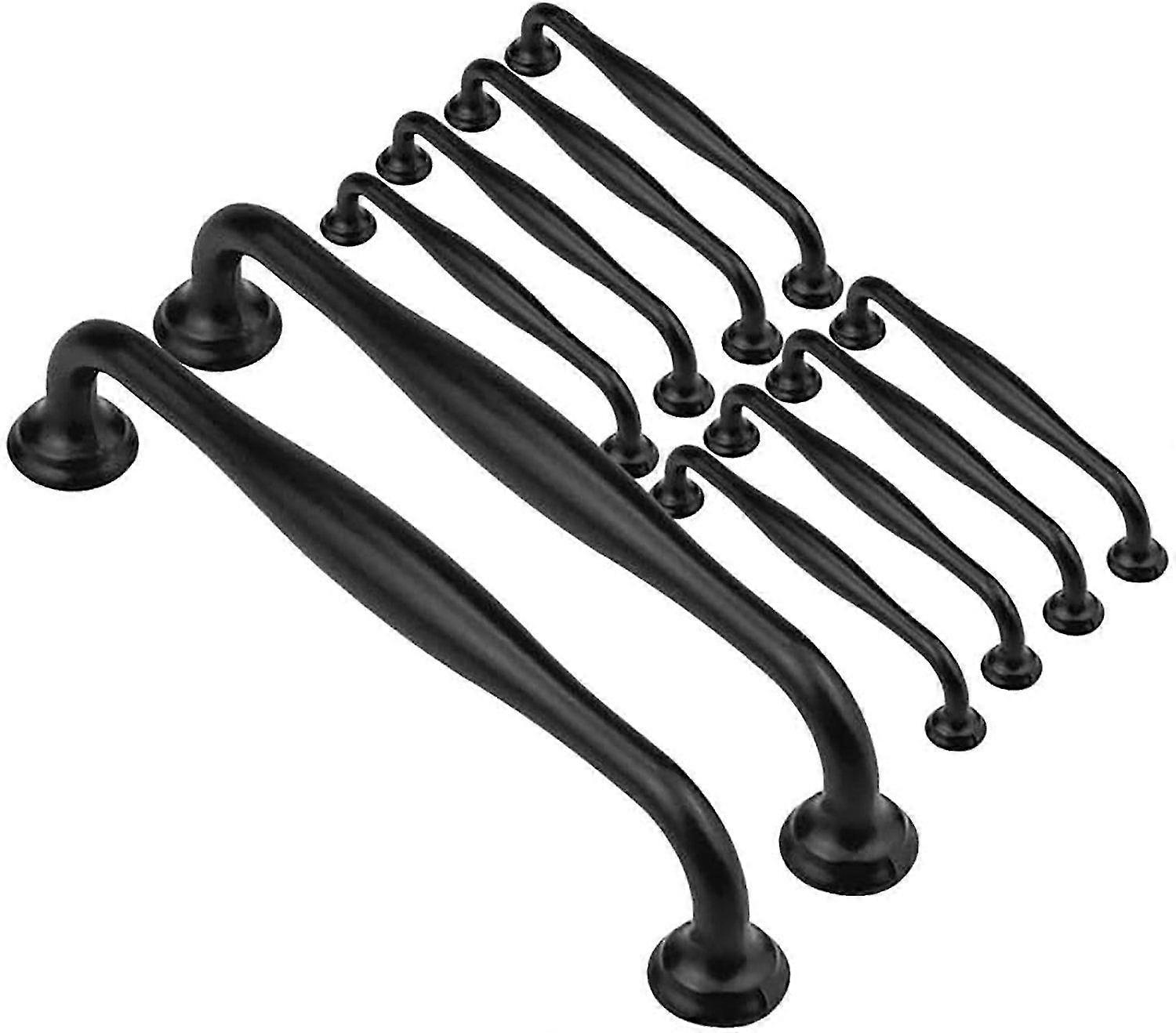 10 Pcs 128mm Black Cabinet Drawer Door Handle Bar Pull Kitchen Handle Wardrobe