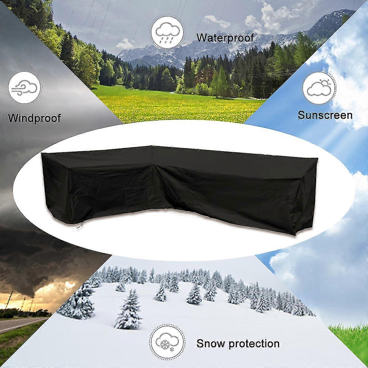 Cover For Garden Corner Sofa - 215x215x85cm - H: 70cm - Waterproof And Resistant To Uv, Frost And Tarnishing