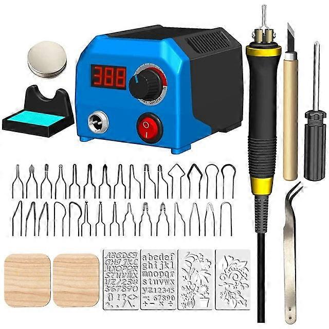 Burning Tool, Digitally Adjustable Temperature Set Wood Burner Tool Kit Us Plug