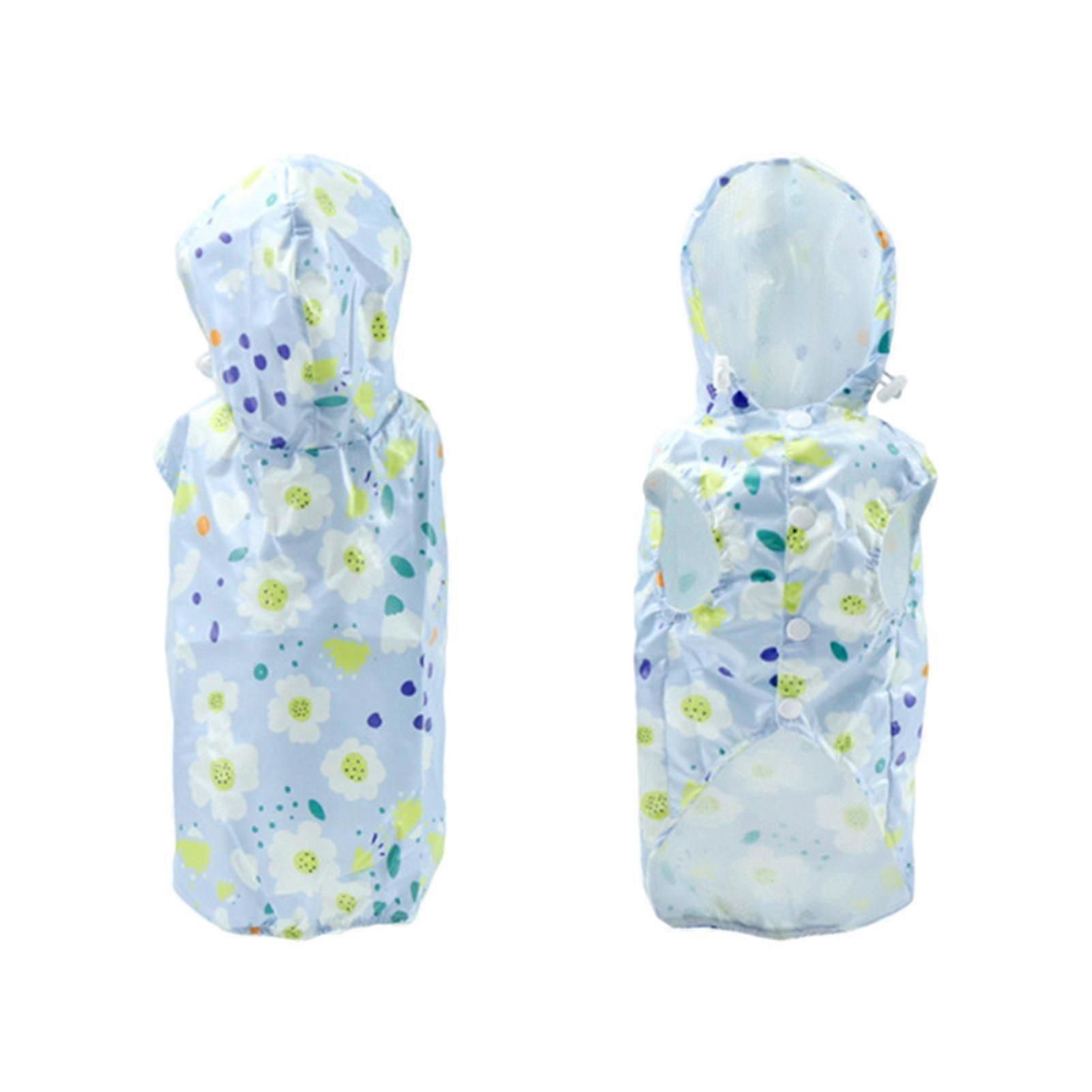 Dog Raincoat Waterproof Lightweight Mesh Lining With Hood Pet Jacket