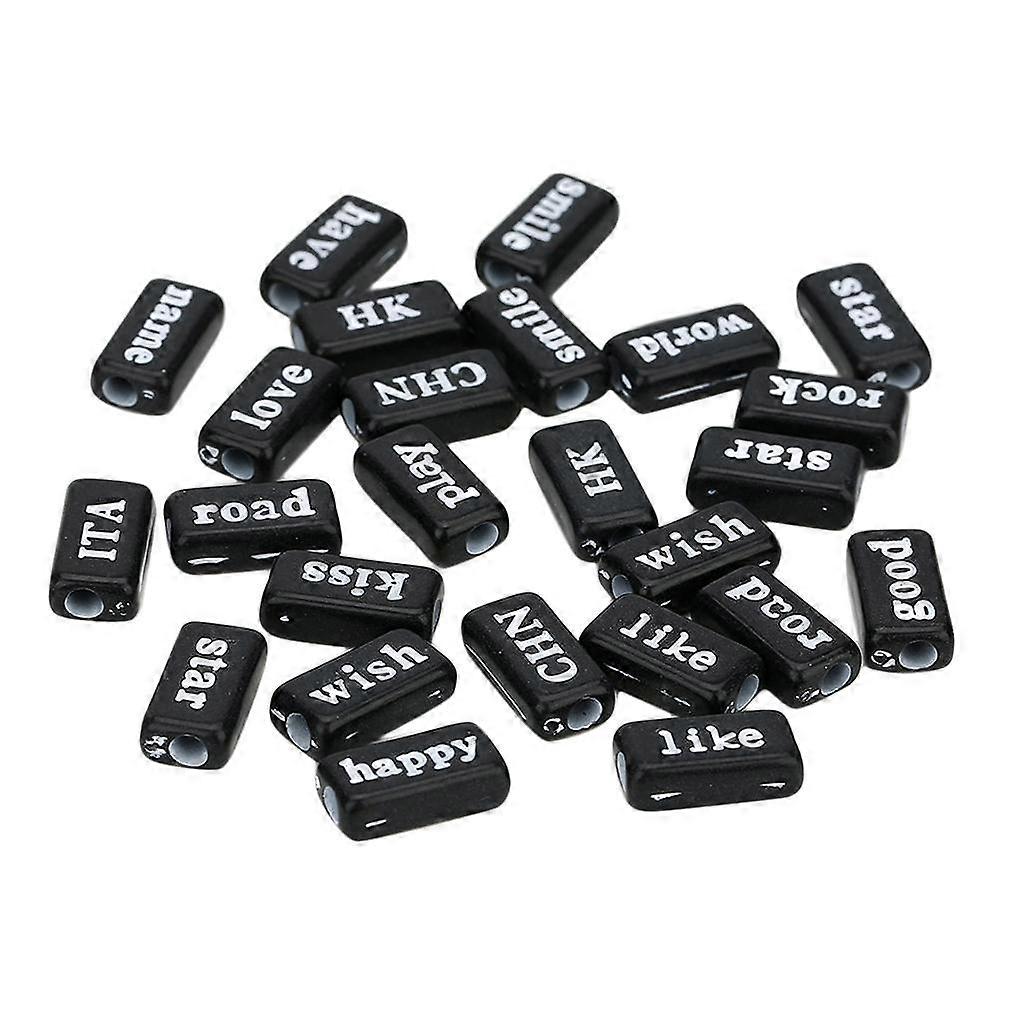 Rectangle Letter Beads Acrylic Beading Accessory Jewelry Making 100X group 2