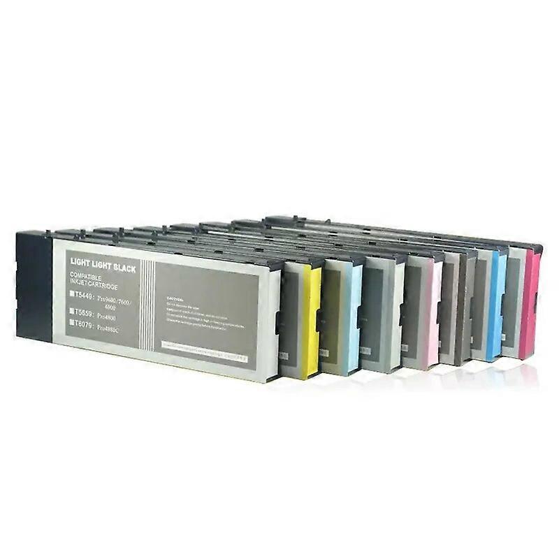 Conjunto de 8 cores T5441-T5448 T5441, cartucho de tinta compatível com impressora Epson Stylus Pro 4000, 7600 e 9600, 220 ml/unidade