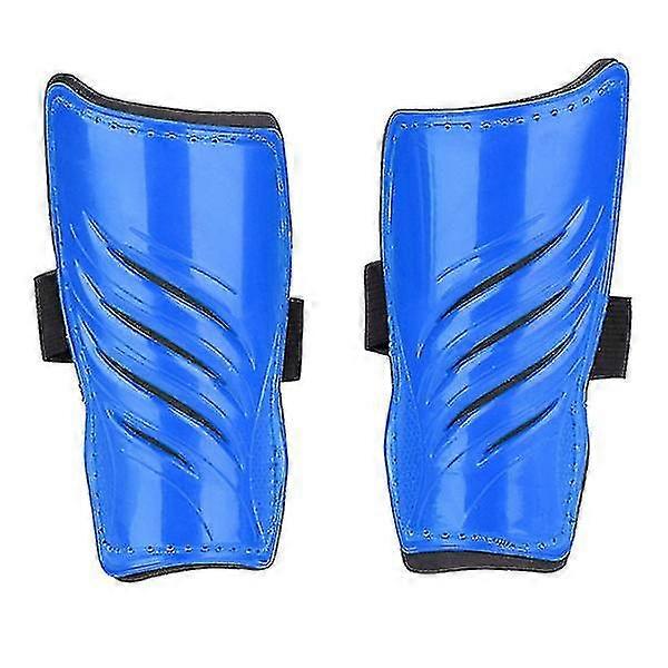 1 par (blå) barnefotball benvakter