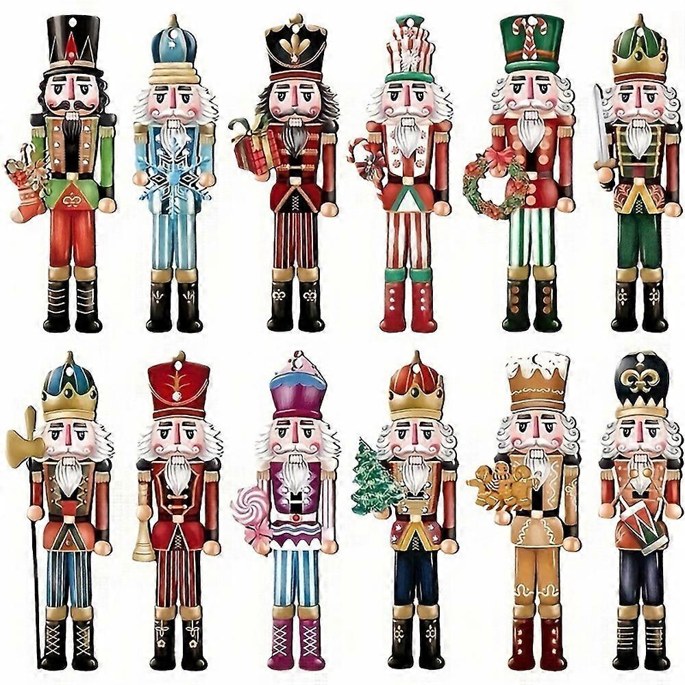 Lovely Nutcracker Soldiers Ornaments Wooden Christmas Tree Hanging Decorations