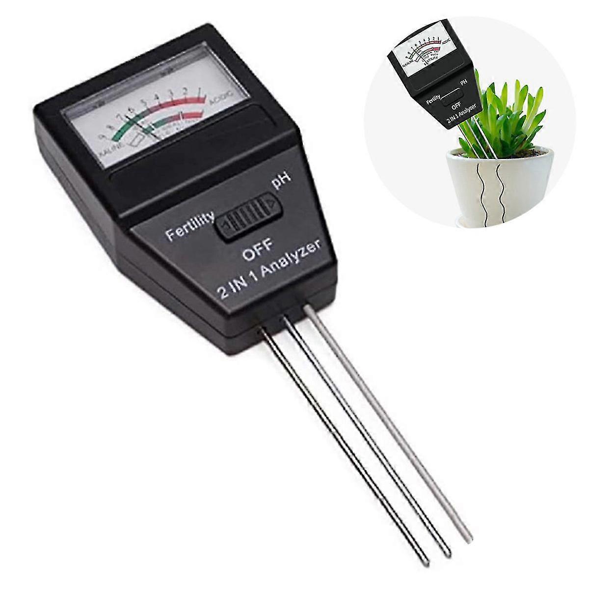 2 in 1 soil ph fertility analyzer, soil test kit for ph