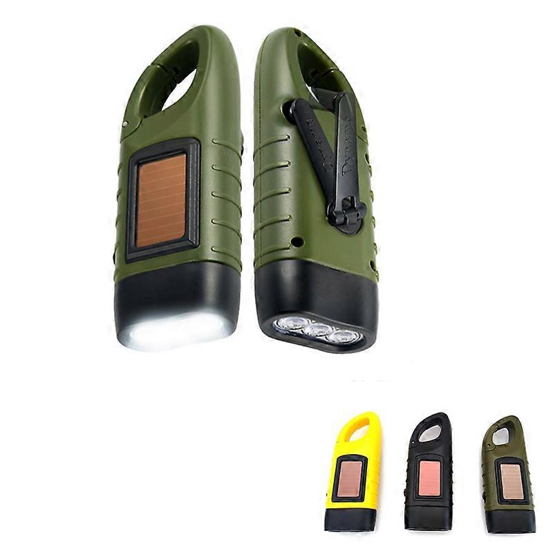 Hand Crank lommelykt Solar Torch, Emergency oppladbare LED lommelykt, Survival Torch