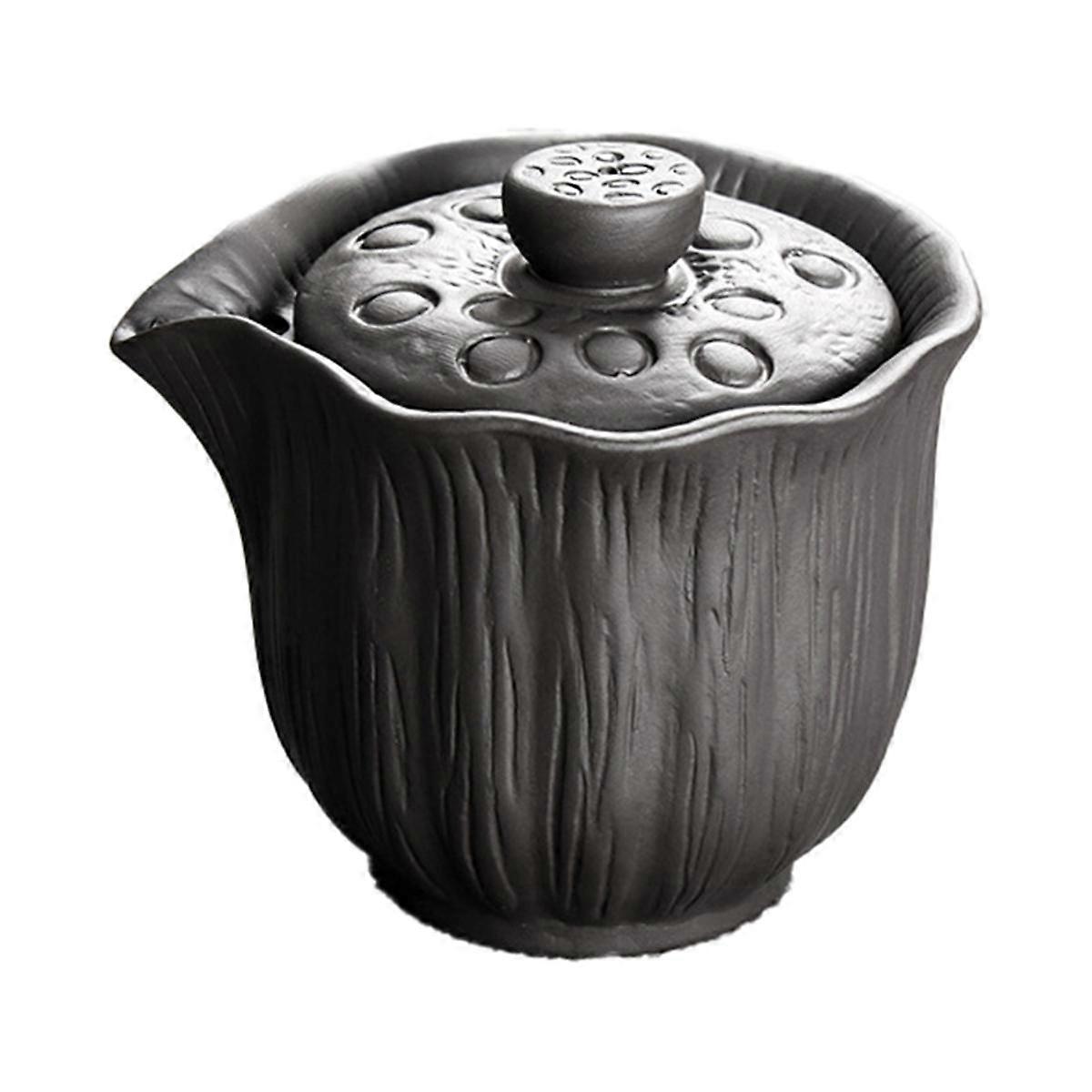 200ml Authentic Clay Teapot AntiHot Portable Tea Set Handmade Filter Beauty Tea Infuser Black