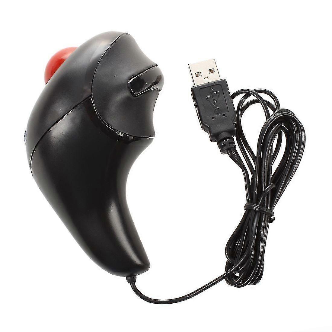 Thumb-controlled Handheld Wired Trackball Mice Mouse