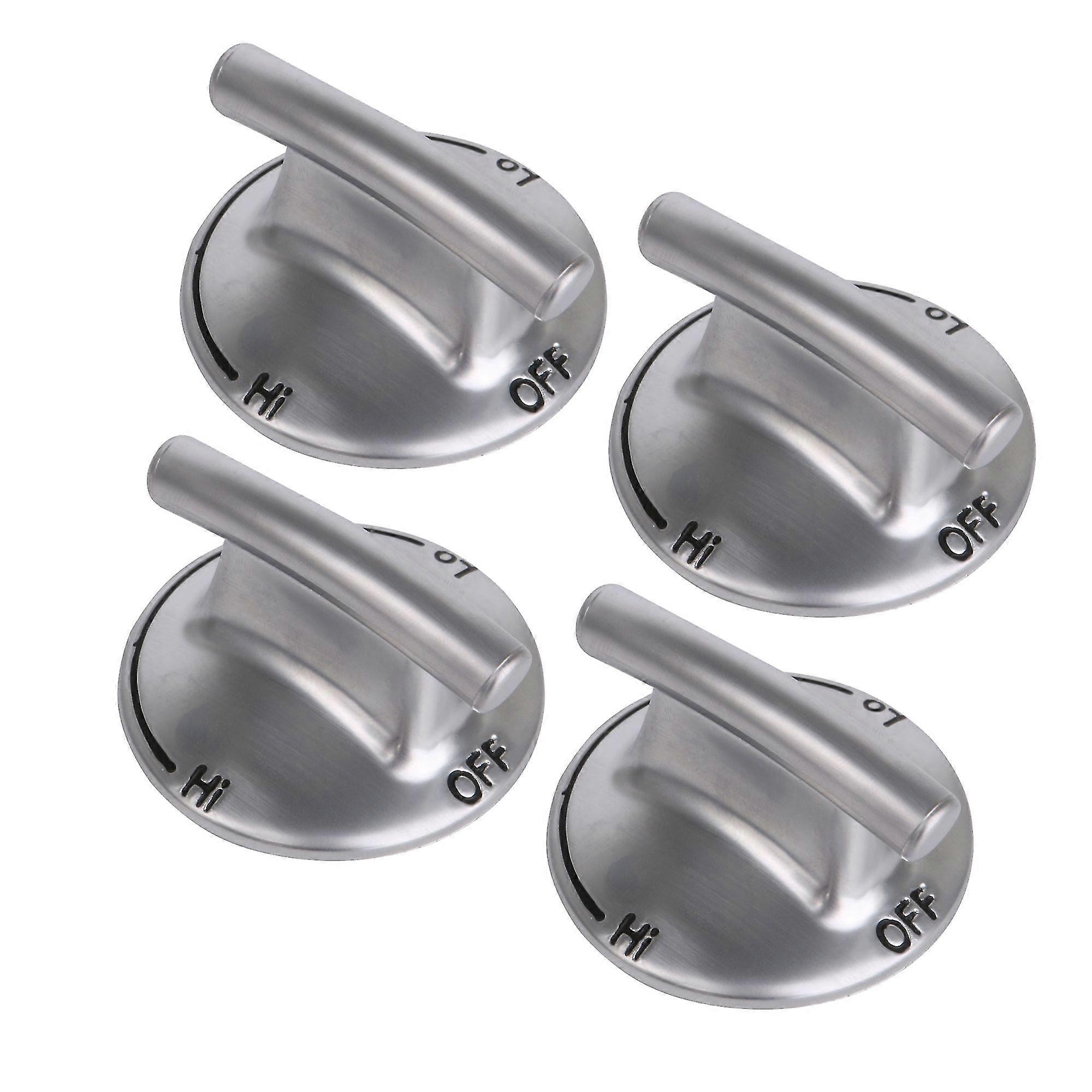 4Pcs 74007733 Burner Control Knob Chrome Plated Replacement for Maytag
