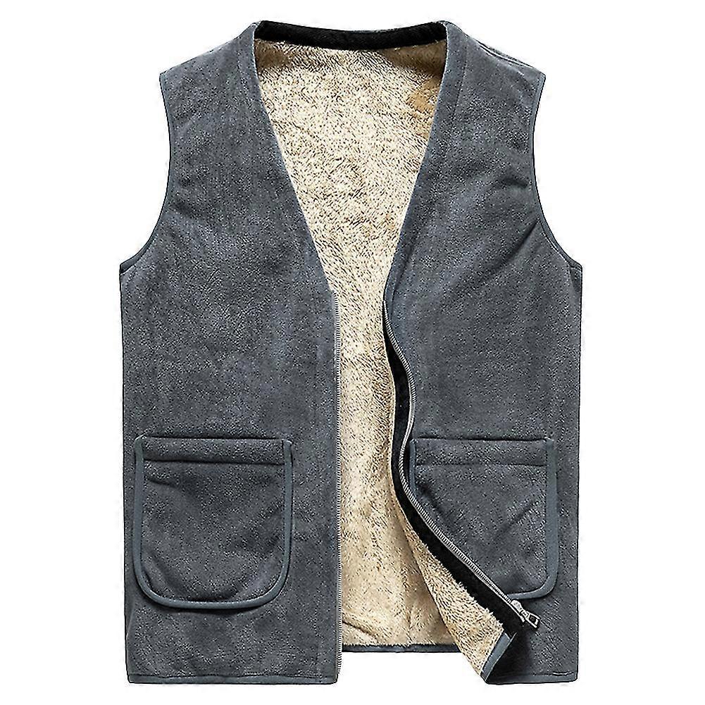 Men's Lamb Wool Solid Color Waistcoat Vest