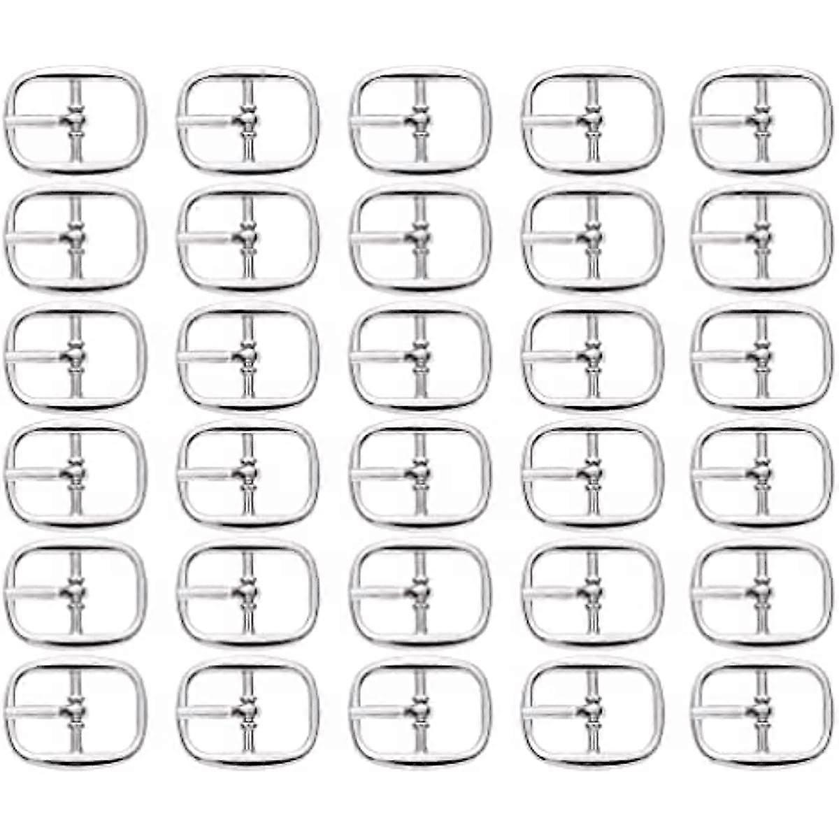 30 pcs boucles à roulettes en métal, boucles à roulettes 12MM boucles de chaussures en métal Ceintures polyvalentes Boucles à épingle pour vêtements, sangles en cuir, Snap Fit Be