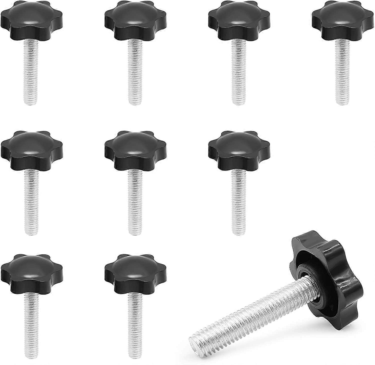 10 Pieces Star Knob Screw M8 Thread Clamp