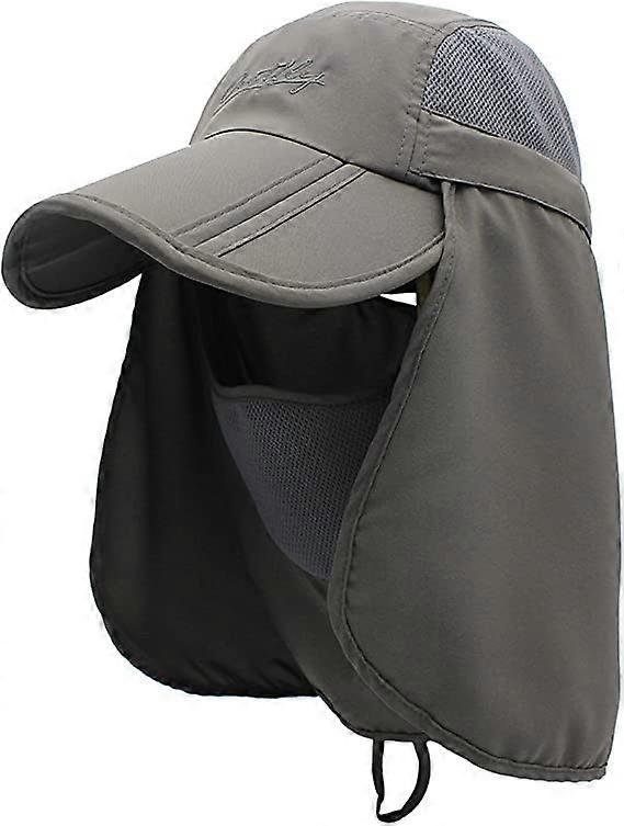 Σκουφάκι για γυναίκες Άνδρες Anti-UV Καπέλο ψαρά Αναπνεύσιμο καλοκαιρινό λαιμό Προστασία προσώπου Πεζοπορία Ποδηλασία Ορεινό ταξίδι Μέγεθος μέσης 58-60CM Μαλακό ελαφρύ 