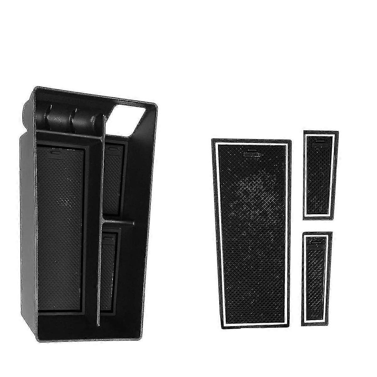 For Mach-e 2022 Central Console Armrest Storage Box Holder Interior Organizer Glove Tray Insert Whi