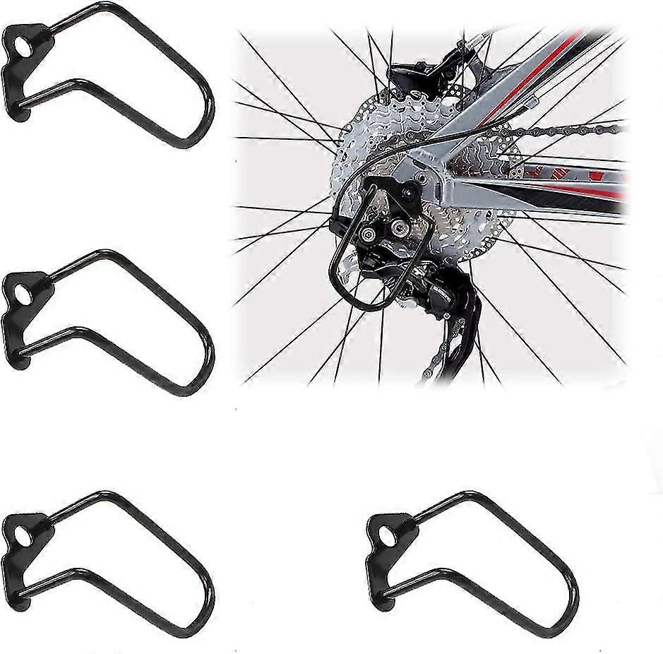 Bicycle Derailleur Guard Rack Protector Adjustable Derailleur Guard (black, 4 Pcs)