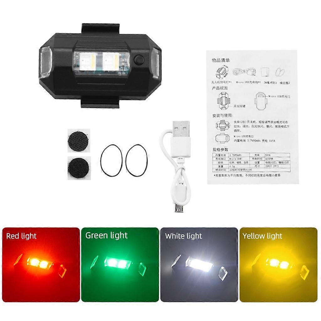 Universal Drone Stobe Light for for Mavic 3 etc 3 Color Adjustable Anti-Collision for Head Tail Light for Drone, 3KM Vi