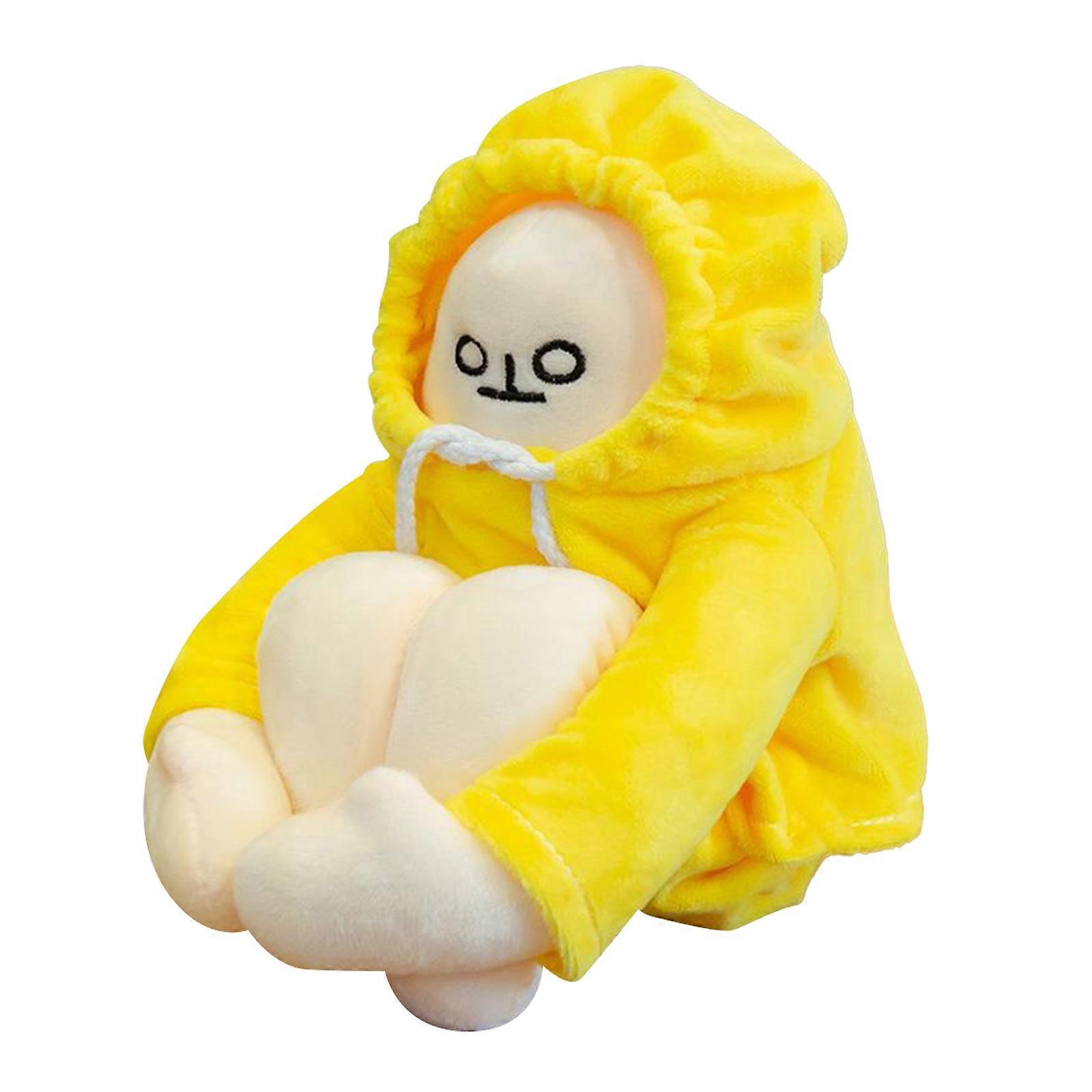 18/36cm Banana Doll with Magnet, Plush Banana Man Toy Stuffed Doll, Soft and Comfortable Cartoon Banana Plush Toy