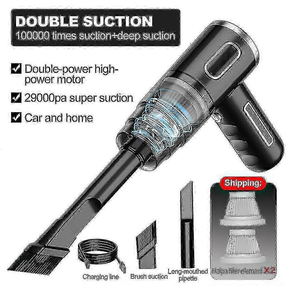 29000pa Powerful Car Vacuum Cleaner Wet/dry Cordless Strong Suction Handheld N3