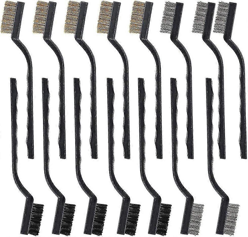 15 Stück Bürstenset mit gebogenem Griff zum Reinigen