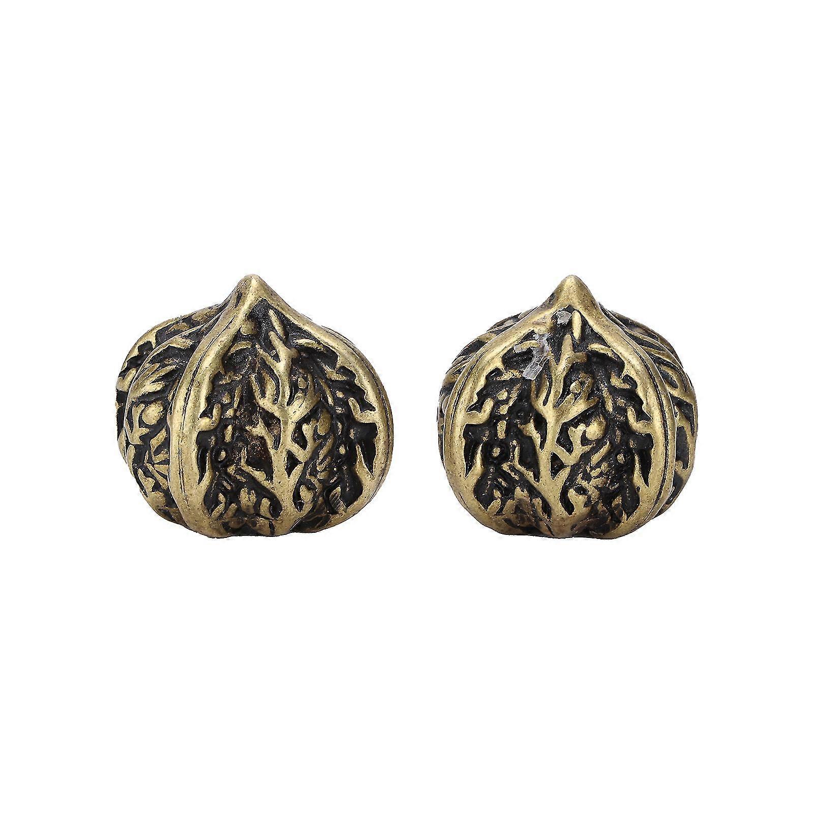 Brass Baoding Balls 2pcs - Hand Exercise Tools for Health, Fitness, and Decompression
