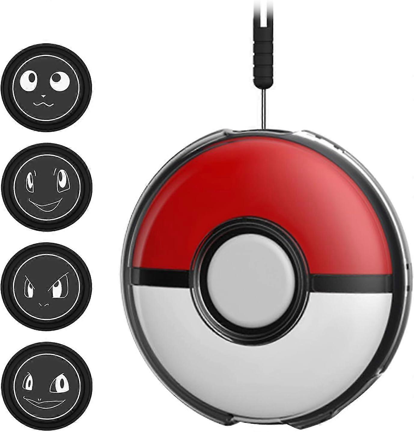 Clear Case For Pokmon Go Plus + 2023, Hard PC Protective Case With Wrist Strap, Shockproof Cover Case With 4 Button Caps