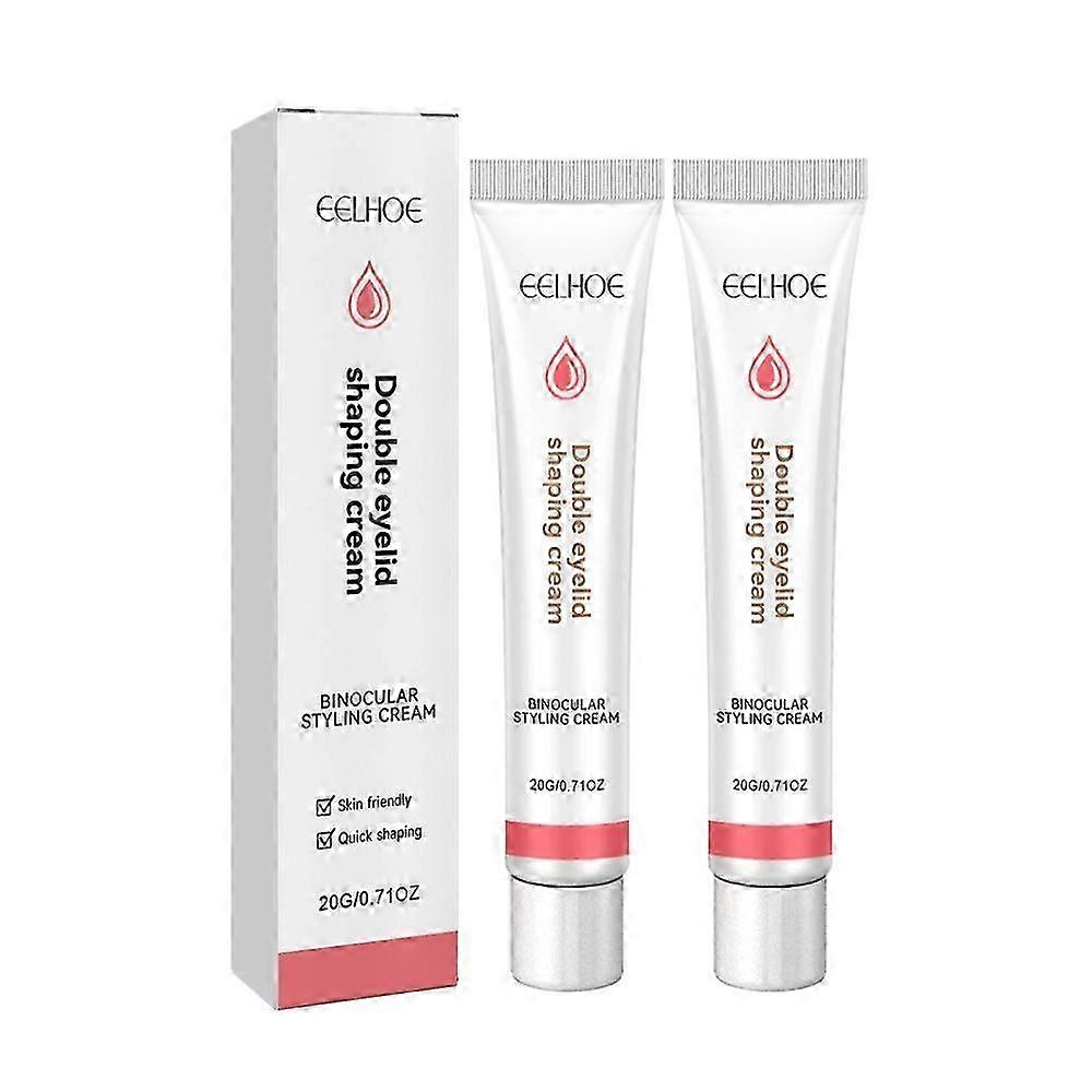2pcs Long-acting Invisible Double Eyelid Shaping Cream Big Stretch Transparent Fold Eyelid Lifting Long Glue Eyelid Lasting