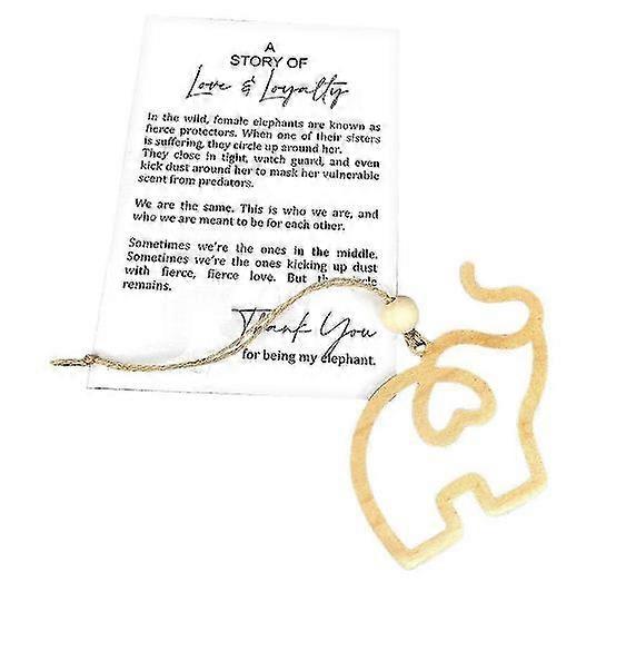Elephant Sisterhood Ornament,Elephant Wooden Ornament Keepsake Pendant - Love and Loyalty Story Gift for Sisterhood, Friendship