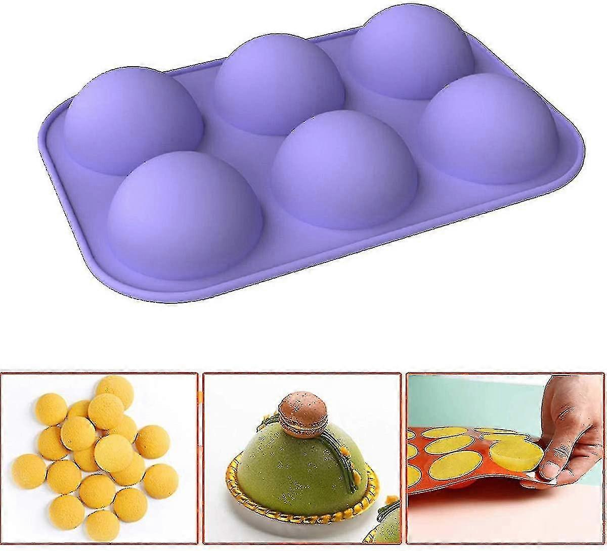 Silicone Mold With 6 Cavities, For Making Handmade Soap, Chocolate, Soap, Candle And Jelly Brown.