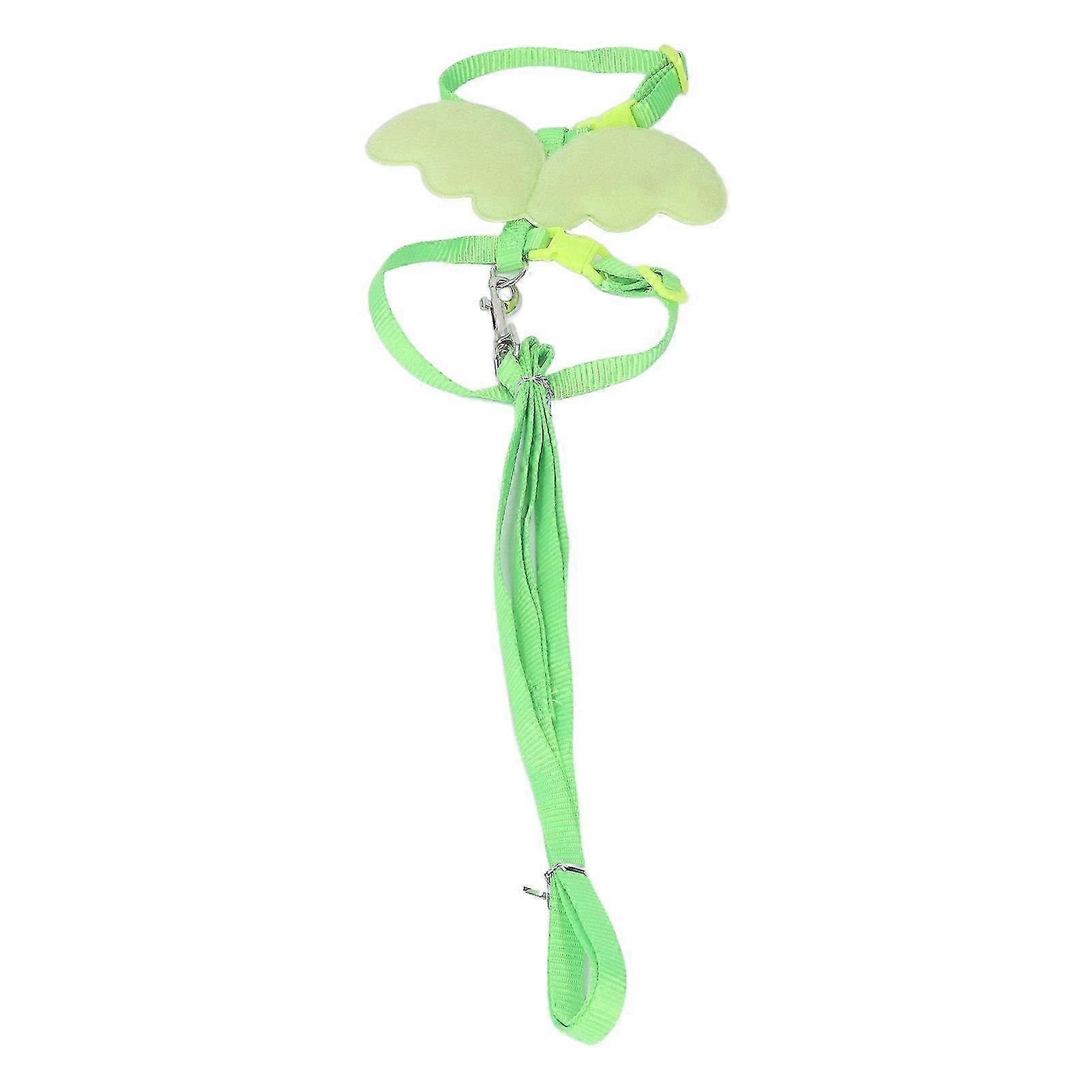 Duck Harness for Small Pets Adjustable Wing Shaped Leash Traction Rope for Outdoor Training Green
