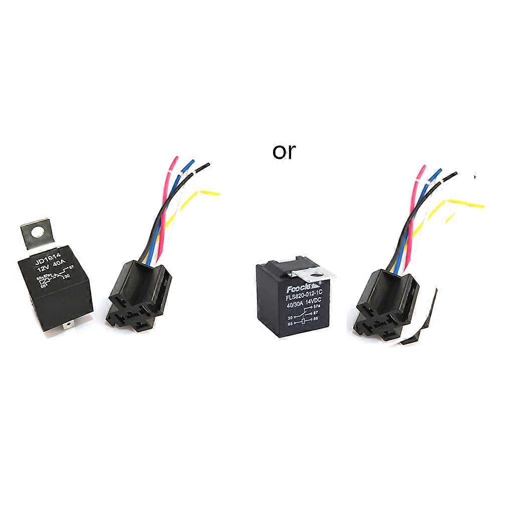 Car Relay with Socket 4/5 Pins Auto DC12V/24V Optional Volt Parts