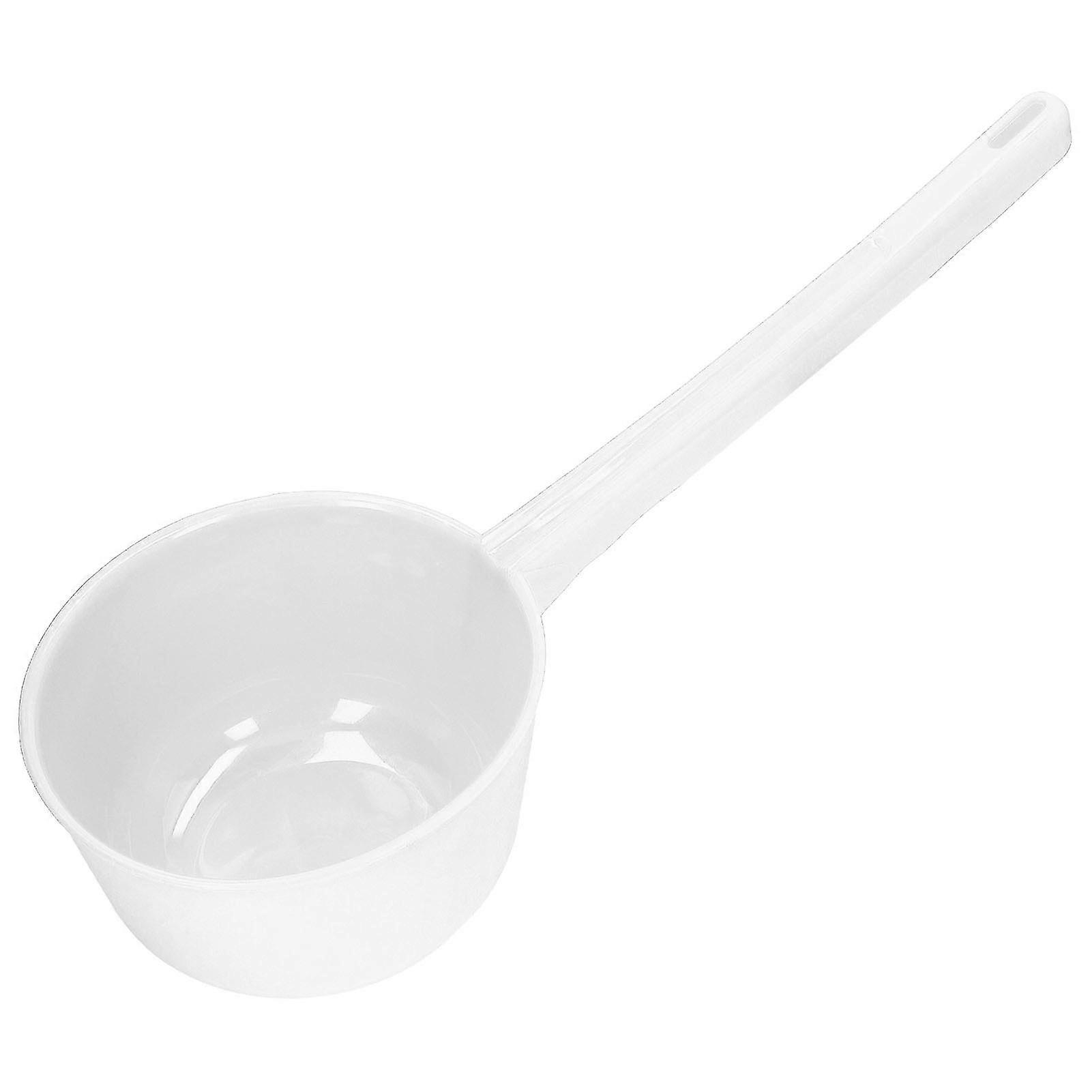 Water Scoop Thickened Plastic Long Handle Large Capacity Agricultural Water Ladle for Garden Bathroom Kitchen White