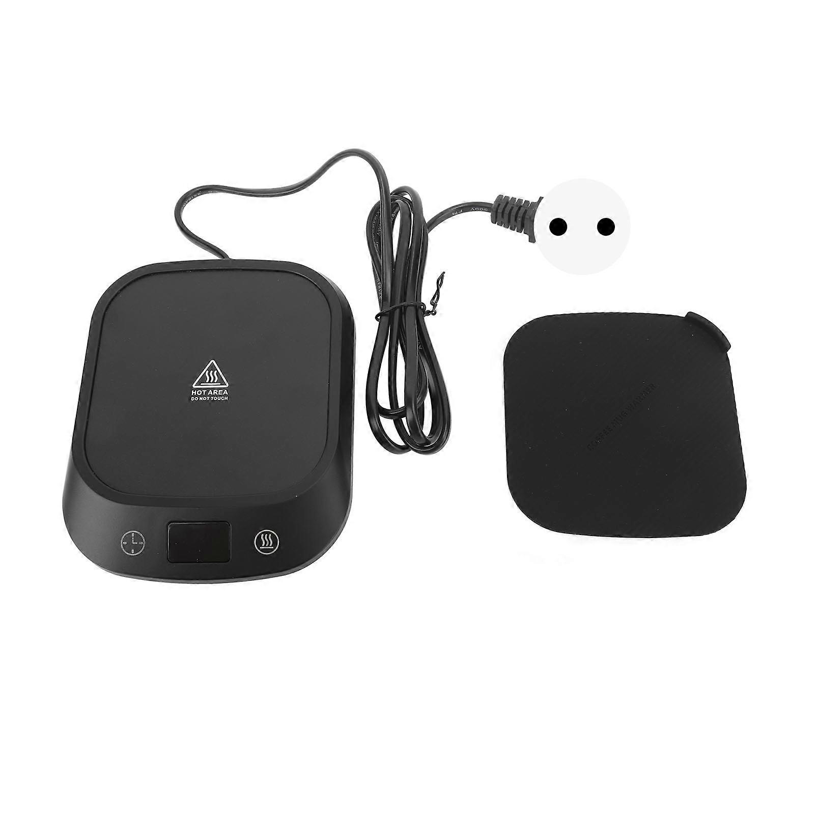 デスクPC用コーヒーウォーマースマートタッチ温度制御電気カップ加熱マット、ミルクティー飲料用シリコンパッド付き家庭用およびオフィス用ブラックE