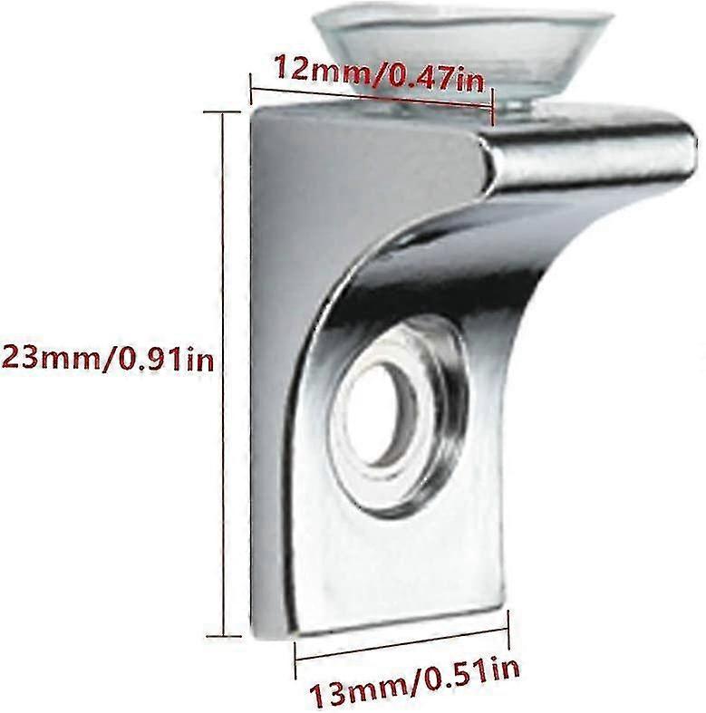 Glass Shelf Bracket, 12 Pcs Zinc Alloy Ed Right Shelf Fixing Clip With Suct Base