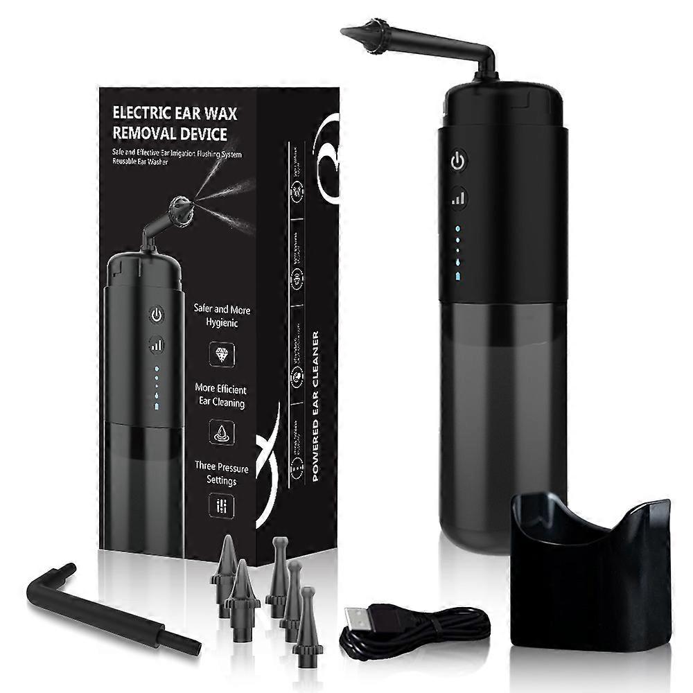 Ear Wax Removal Kit, Electric Ear Cleaner Tool, Ear Wax Cleaner, Ear Irrigation Flushing System, Earwax Removal Products 3 Pressure Settings2Nozzle