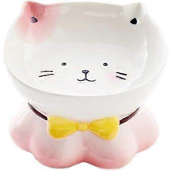 Bjxy Ceramic Cat Bowl With Raised Support, Suitable For Small Dogs And Cats